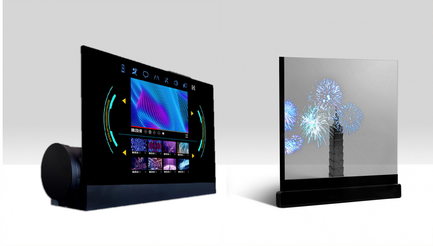 可捲式、折疊性、高透明